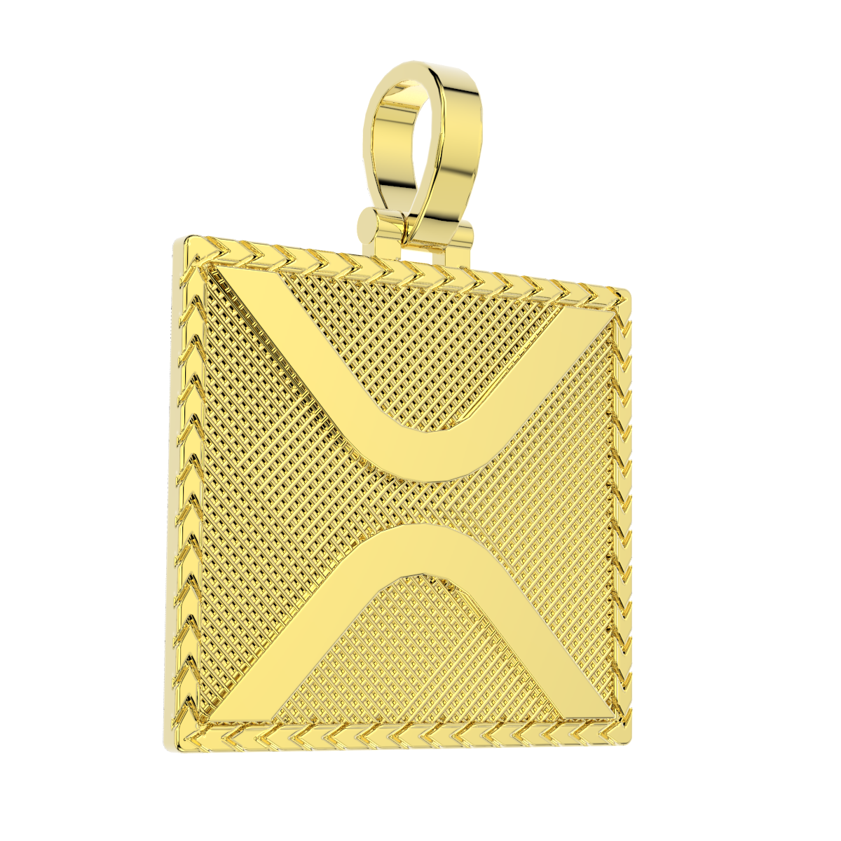 XRP Logo Gold Pendant w/ Gold Chain