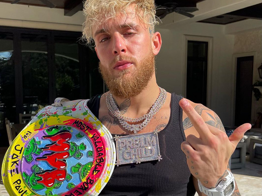 Knockout Bling: Jake Paul Dominates in the Ring and Celebrates with Custom Diamond Pendant from Bluemoon & Co.