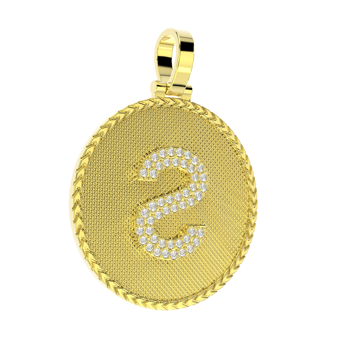 Sologenic Logo Gold/Diamond Pendant w/ Chain