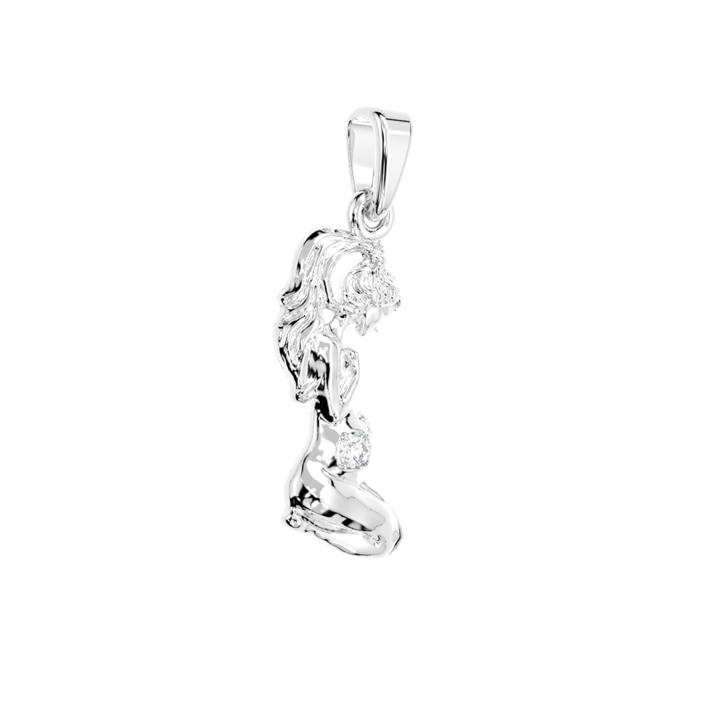 Pregnant Mom Diamond Pendant