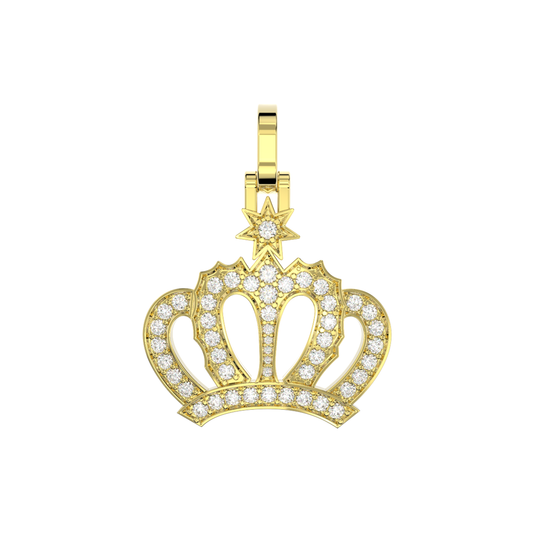 Single Row Diamond Crown Pendant