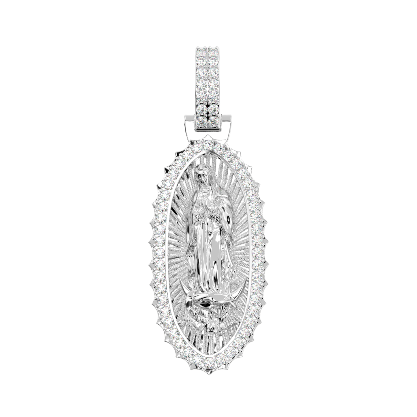 Virgin Mary Diamond Pendant