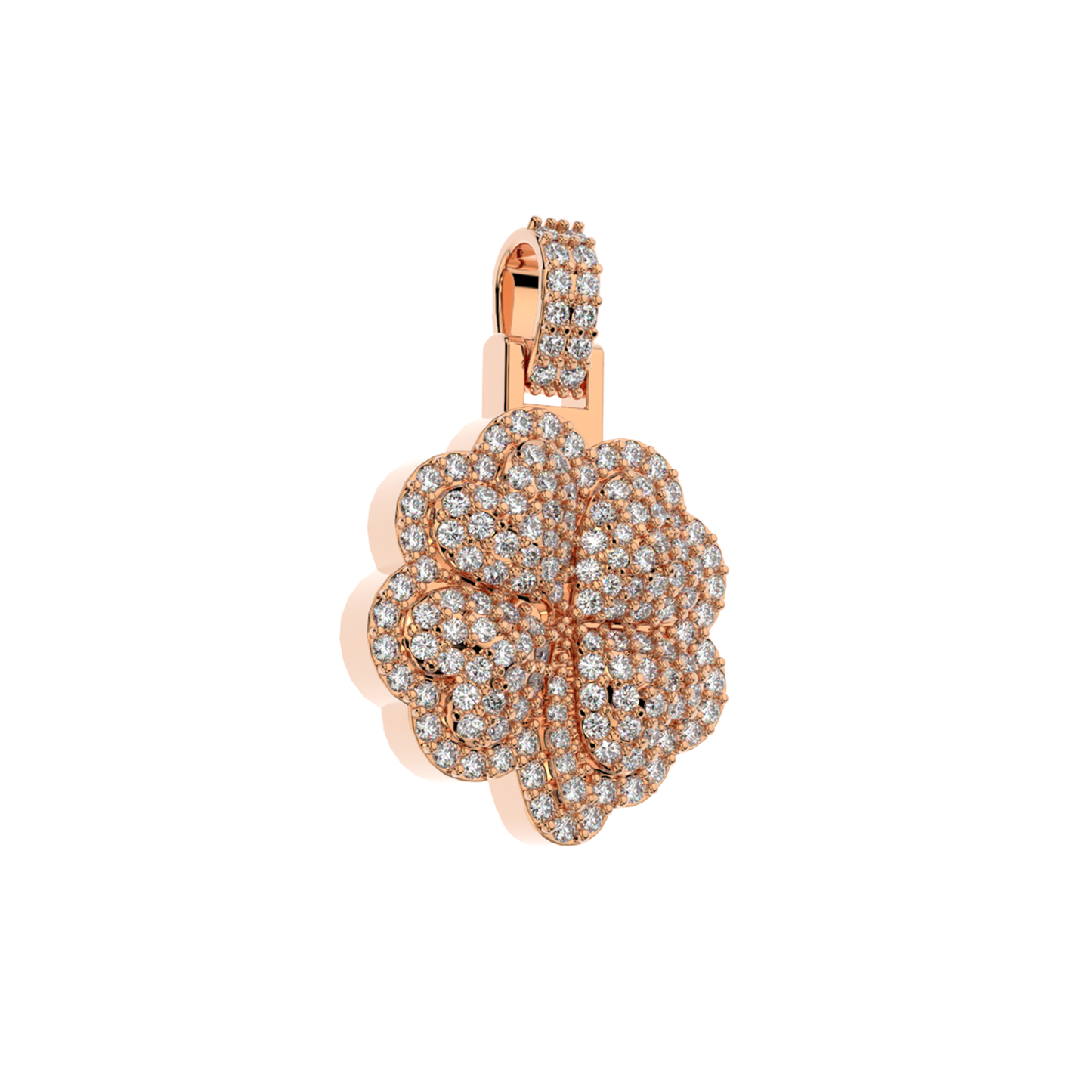 Four Leaf Clover Diamond Pendant