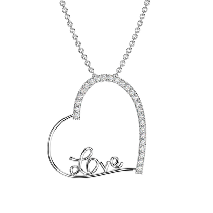 "Love" Heart Diamond Necklace