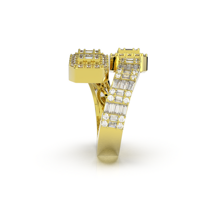Baguette Cuff Diamond Ring