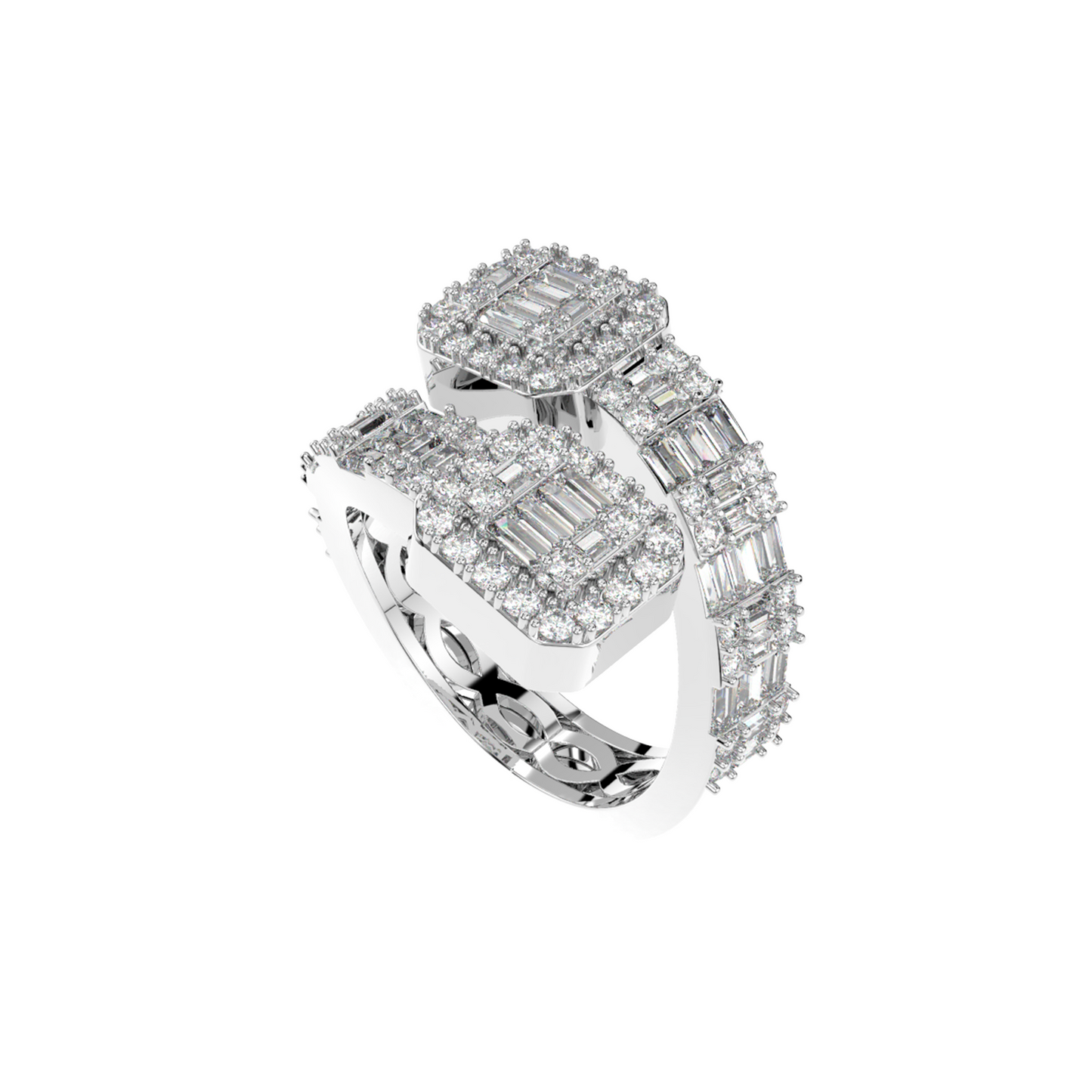 Baguette Cuff Diamond Ring