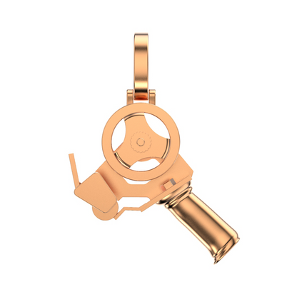 Tape Gun Gold Pendant