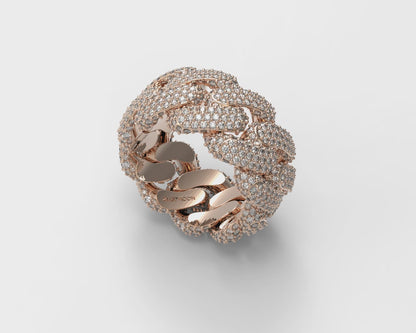 Cuban Link Diamond Ring